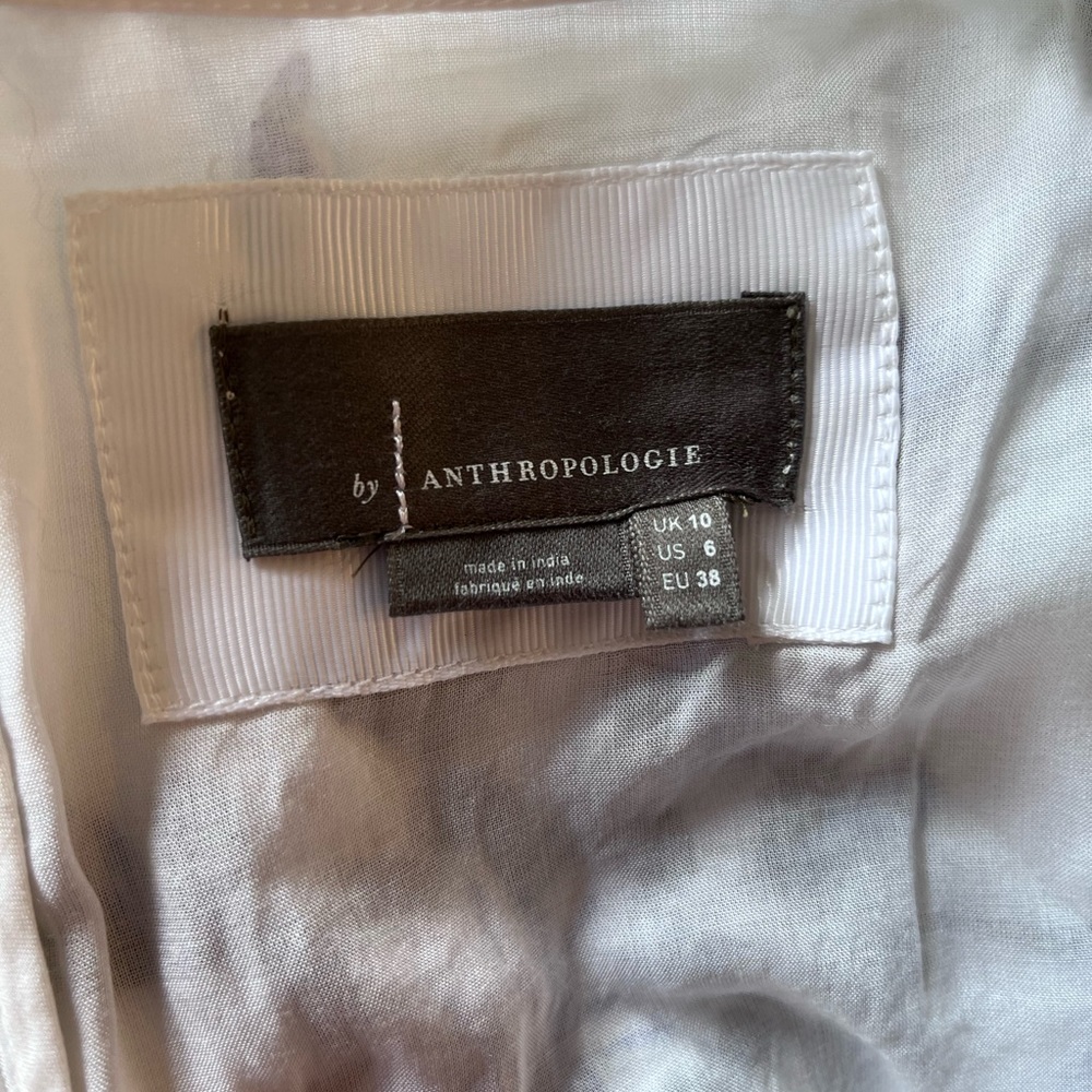 Anthropologie Blue and White Patterned Long Sleeve Dress - Picture 13 of 13